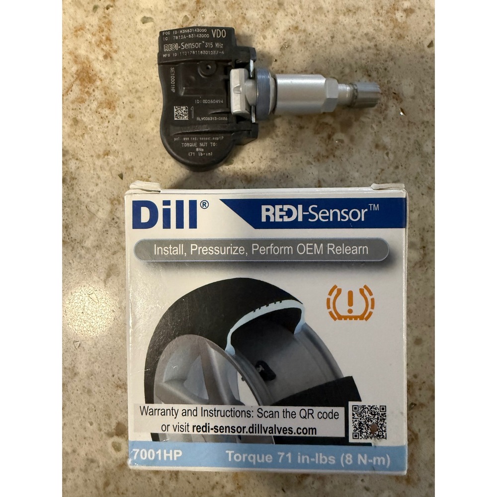 Dill 7001HP REDI-Sensor 315 MHz TPMS Tire Pressure Sensor High Pressure Snap-in